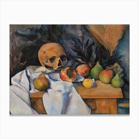 Still Life With Skull, Paul Cézanne Canvas Print