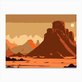 Canyon Travel Landscape Nature Mountain Tourism Mars Planet Desert Canvas Print