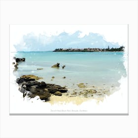 Daniel S Head Beach Park, Bermuda, Caribbean Canvas Print