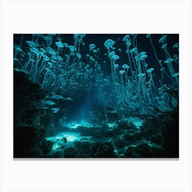 Underwater Jellyfish Canvas Print