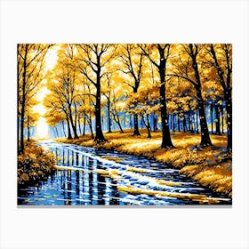 Autumn Trees In The Forest Canvas Print