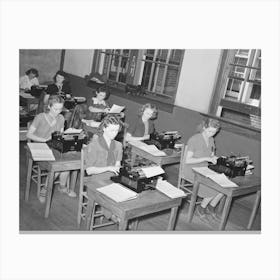 Typewriting Class, San Augustine, Texas, High School By Russell Lee Canvas Print