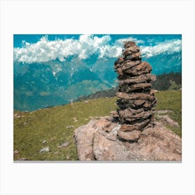 Stones And The Top Of The Mountain, Oil Painting Canvas Print