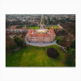 Villa Reale di Monza, Italia Art Print, Arte murale italiana, Poster italiano, Aerial Photography. Canvas Print