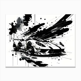 Of A Racing Car Canvas Print