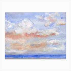 Blush Cloud Vintage Canvas Print