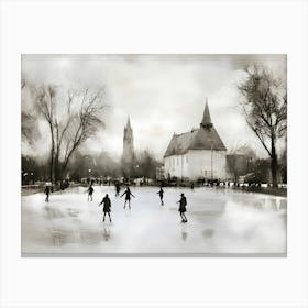 Ice Skating 1 Canvas Print