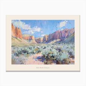 Western Landscapes Red Rock Canyon Nevada 3 Poster Canvas Print