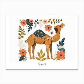 Little Floral Camel 1 Poster Canvas Print