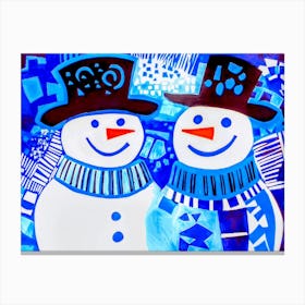 Snowmen Canvas Print