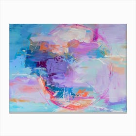 Lilac Abstract Painting Canvas Print