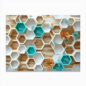 Hexagon Wall Art Canvas Print