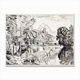 Les Andelys On A Summer Morning, Paul Signac Canvas Print