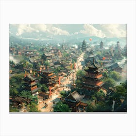 Chinese City Canvas Print