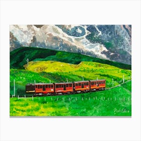 Little Red Train Canvas Print