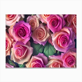 Pink Roses 15 Canvas Print