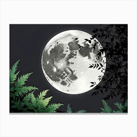 Full Moon In The Forest 1 Canvas Print