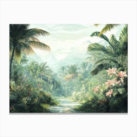 Tropical Forest Landscape 1 Canvas Print