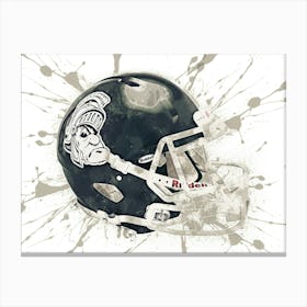 Michigan State Spartans NCAA Helmet Poster 1 Canvas Print
