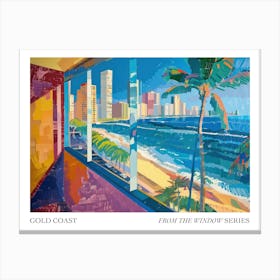 Gold Coast From The Window Series Poster Painting 4 Canvas Print