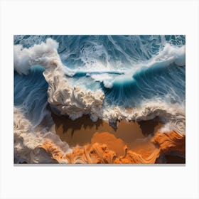 Abstract Ocean Wave Canvas Print