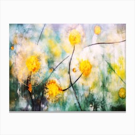 Dandelion Dust - Dandelion Fluff Canvas Print