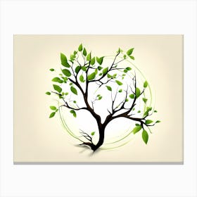 Tree Minimalistic VECTOR ART Canvas Print