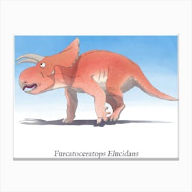 Furcatoceratops Elucidans Canvas Print