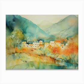 Village In The Mountains 5 Canvas Print