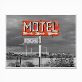 Vintage America Motel Sign Canvas Print
