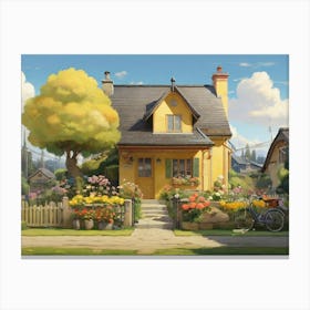 House In The Countryside Canvas Print