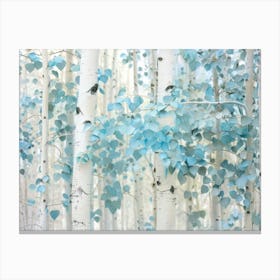 Blue Aspen Trees Canvas Print