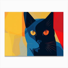 Abstract Cat Canvas Print