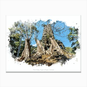 Preah Palilay, Temples Of Angkor, Cambodia Canvas Print