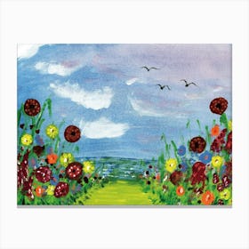 The Flower Path painted by Remedy 54 Canvas Print