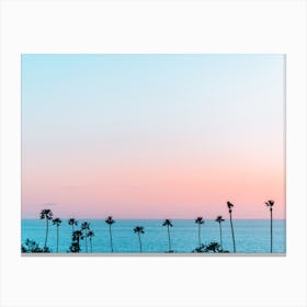 Pastel Sunset In California Canvas Print