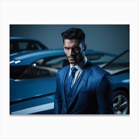 Bussinness Man Blue (81) Canvas Print