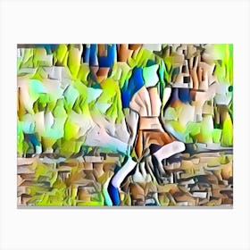 Abstract - Woman In A Park Canvas Print