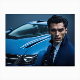 Bussinness Man Blue (76) Canvas Print