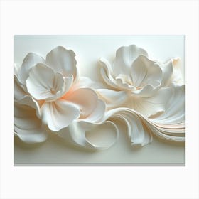 3d Effect Element White Color Canvas Print