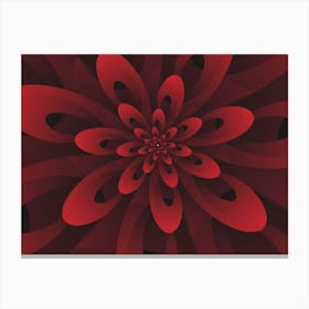 Abstract Digital Modern Red Floral Design Background Canvas Print