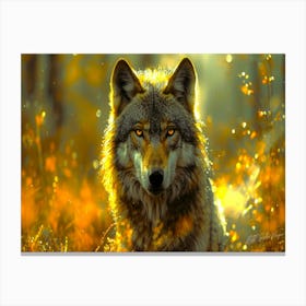 Wolf Dog - Golden Wolf Canvas Print