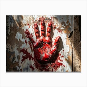 Bloody Hand 3 Canvas Print