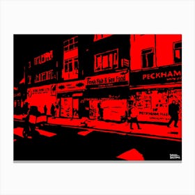 London Peckham High Street Red Canvas Print