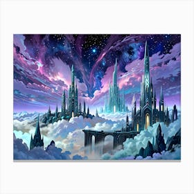 City In The Clouds Canvas Print