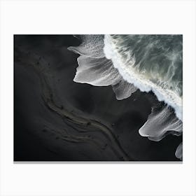 Black Sand Beach Canvas Print