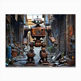 Rusted Robot Canvas Print