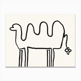 Camel line art 02 Canvas Print