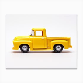 Toy Car 56 Ford Truck Yellow Canvas Print