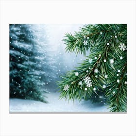 Evergreen Branch Adorned With Glistening Snowflakes Captures The Essence Of Winters Magic Holly (3) Toile